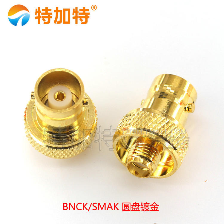 BNC转SMA转接头 SMA公头/母头转BNC公头/母头转换头 BNC圆盘 镀镍