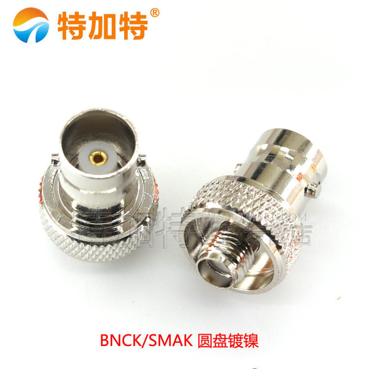 BNC转SMA转接头 SMA公头/母头转BNC公头/母头转换头 BNC圆盘 镀镍