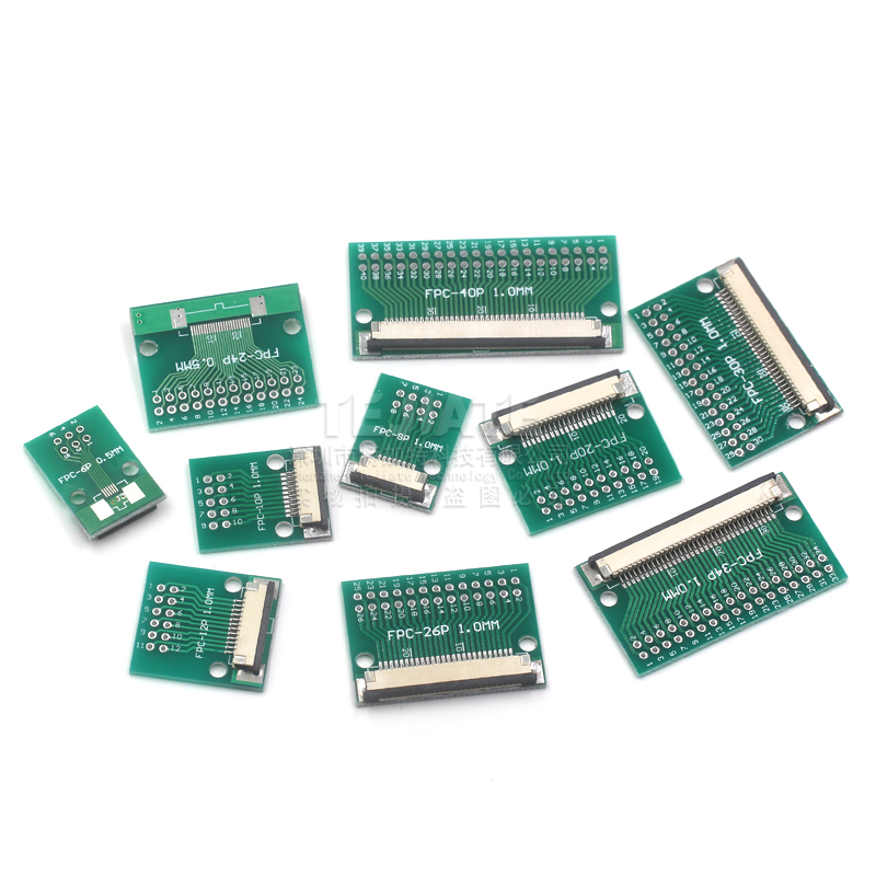 FFC/FPC转接板 焊好1mm转0.5mm 连接器 6P/8P/10P/20P/24P-60P 