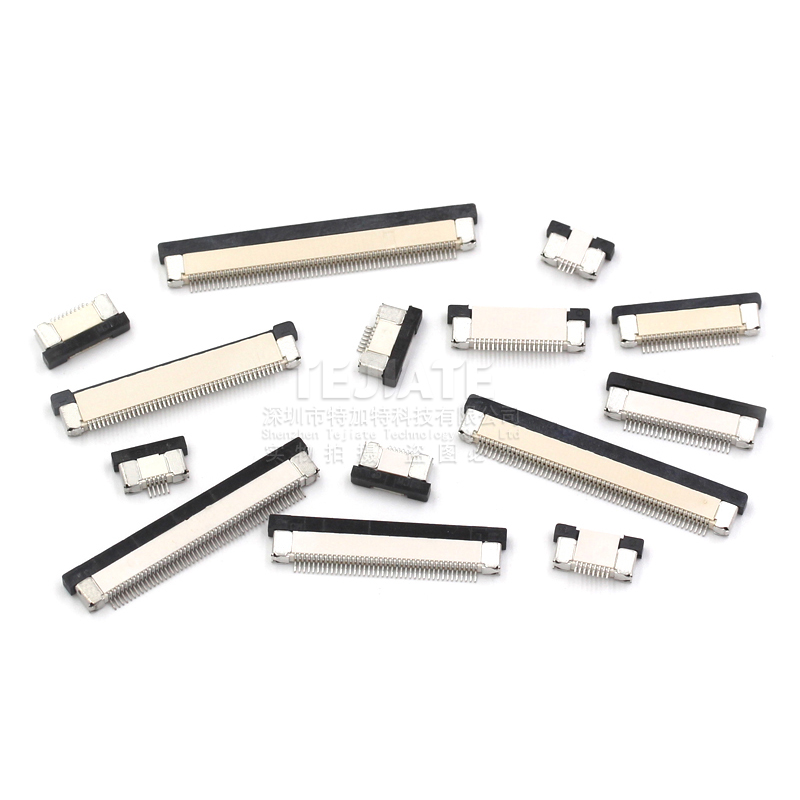 FFC/FPC扁平电缆线插座0.5MM 连接器 下接抽屉式 8/10/16/40~60P 