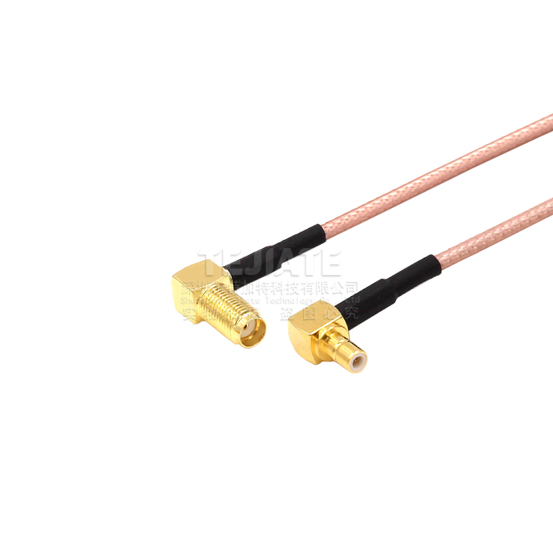 射频连接跳线 SMA-KW弯母头转SMB-K弯公母 SMA/SMB-JKW镀银屏蔽线 TEJIATE/特加特