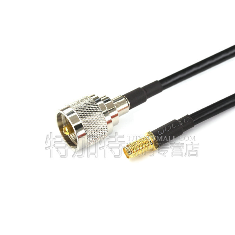 SMA转接线射频线SMA外螺内针/孔转UHF公母头RG58/142同轴馈线50-3 TEJIATE/特加特