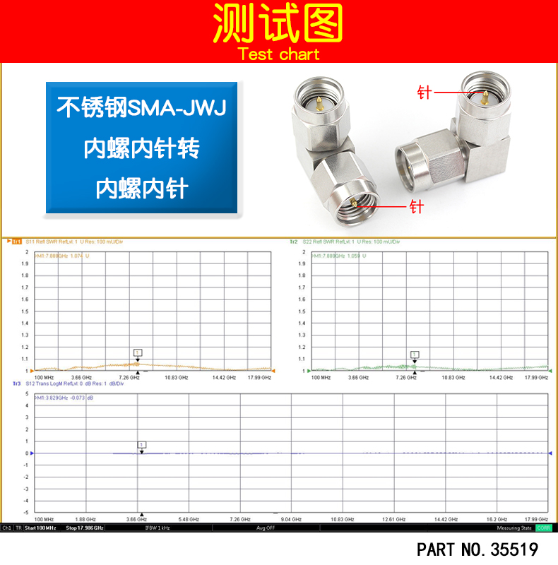 SMA射频转接头 SMA-JWJ SMA弯公转公90度直角弯头 SMA-JJW 0-18G