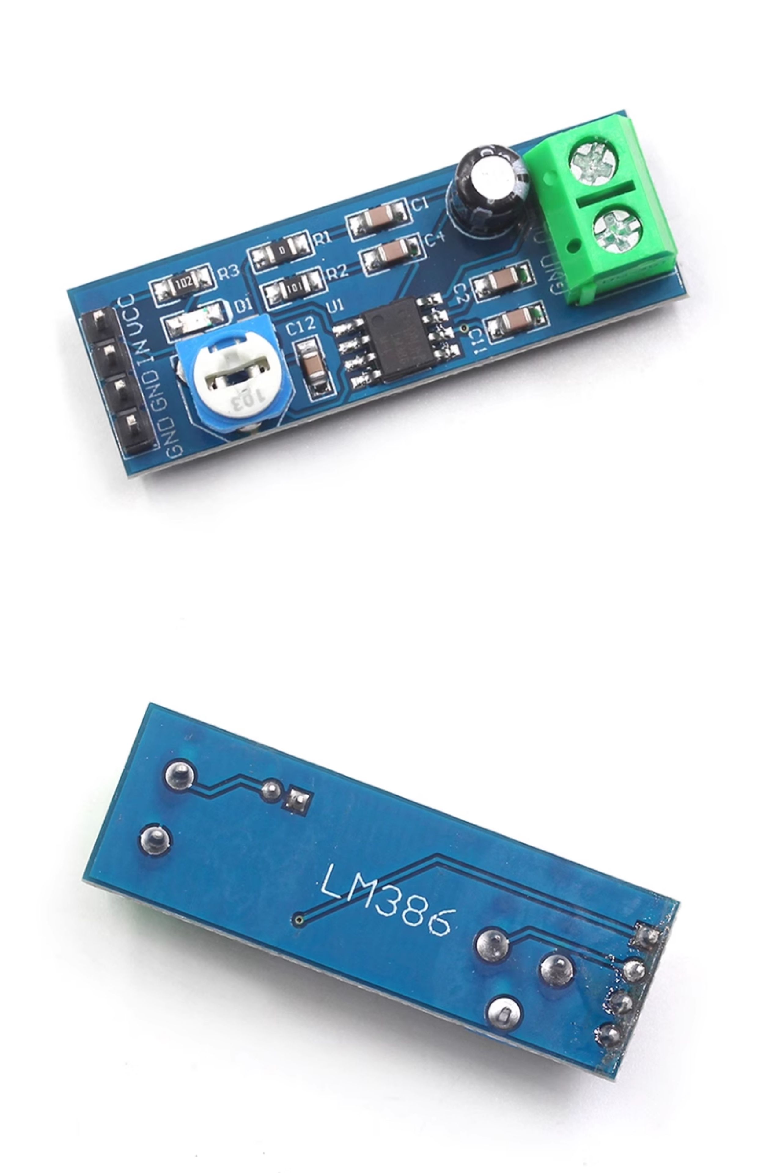 LM386功放板模块 200倍音频音量放大器微声音频功率放大板电路板