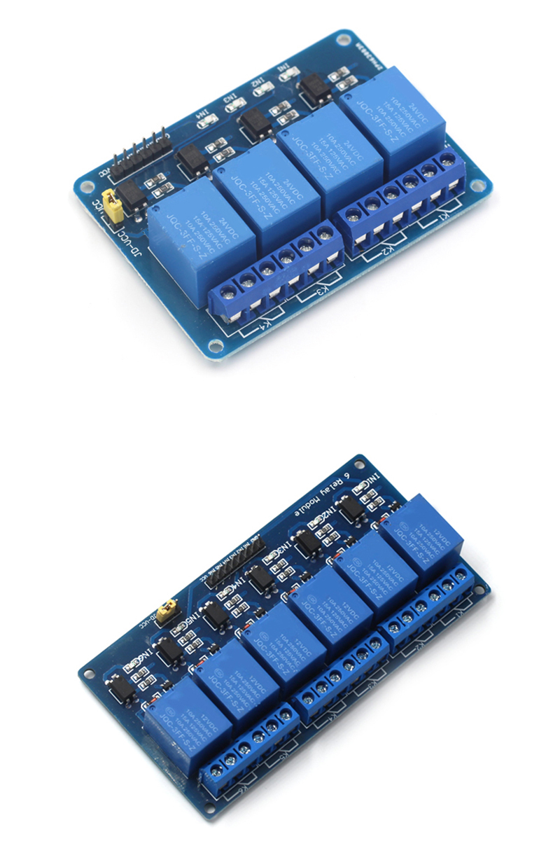 12348路5v12v24v继电器模块带光耦隔离 低电平 3.3v5v12v控制信号
