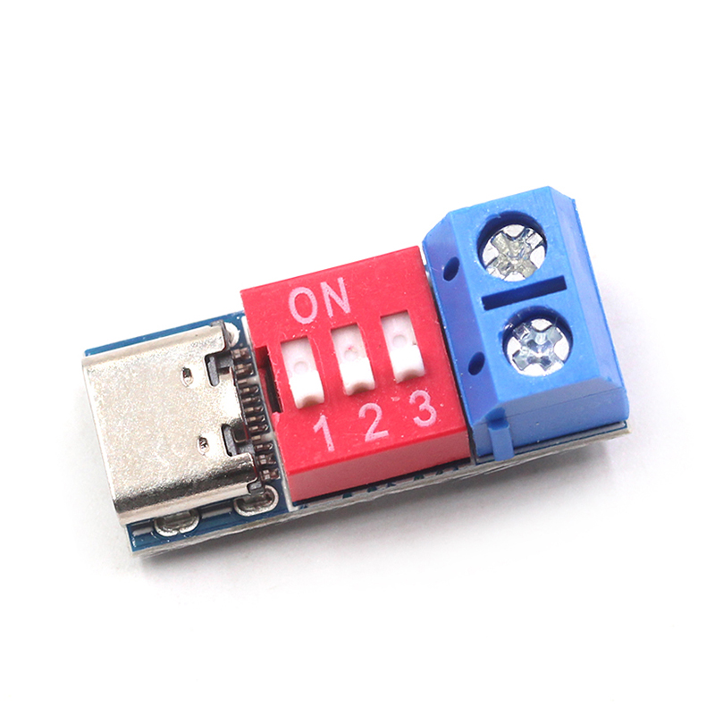 PD诱骗器 QC/PD快充测试板可调电压5V/9V/12V/15V/20V拨码调节 TEJIATE/特加特