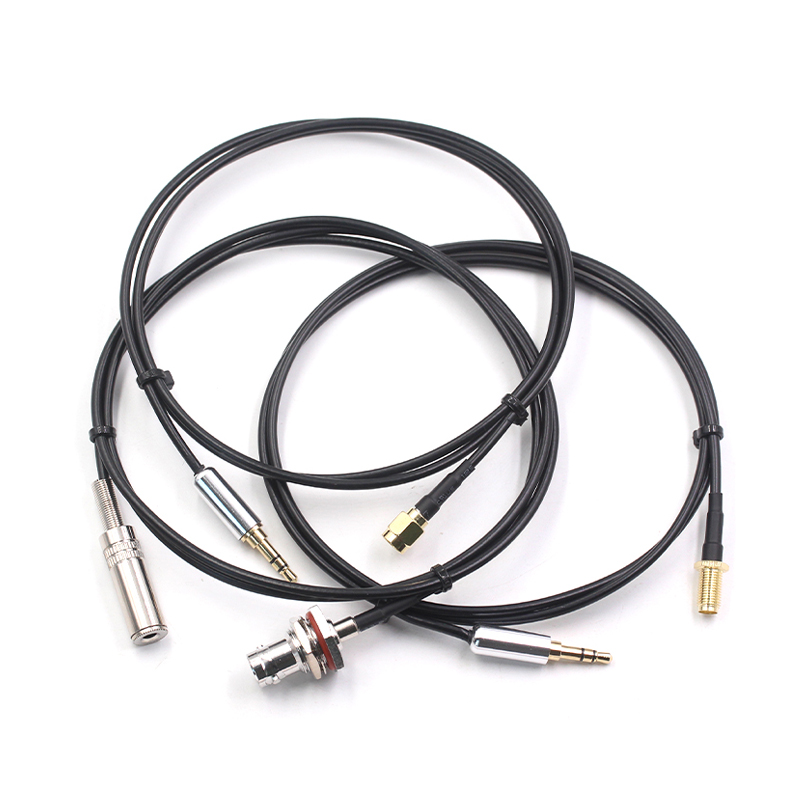 SMA转3.5MM音频连接线 BNC转耳机插头 Q9/3.5双声道 RG174超柔线 TEJIATE/特加特