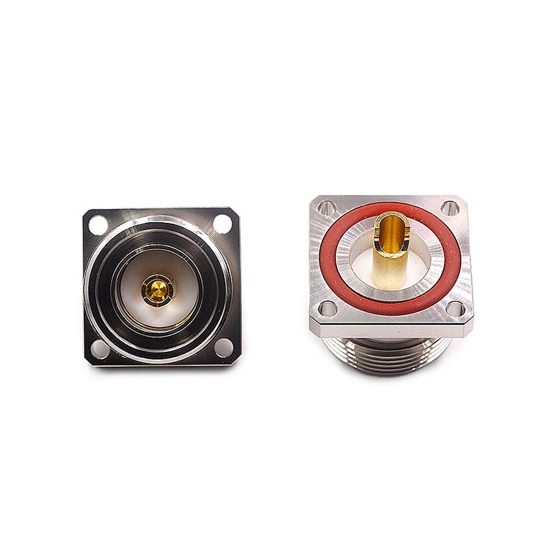 L29-KF-1 DIN-KF 7/16母座 DIN带法兰焊线连接器面板安装50KF接头 