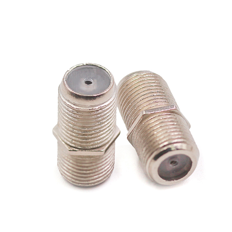 射频头电缆连接器 英制F母头转F母头 双通 F英制外螺内孔 