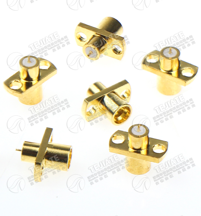 SMP-JFD SMP微带式连接器 SMP-JF 两孔法兰固定穿板盲插接插件