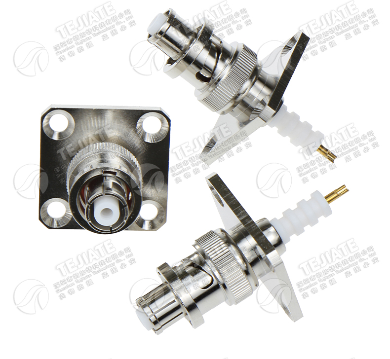 SHV-KFD SHV5000V-KF连接器4孔法兰机箱固定高压母头 SHV5000V