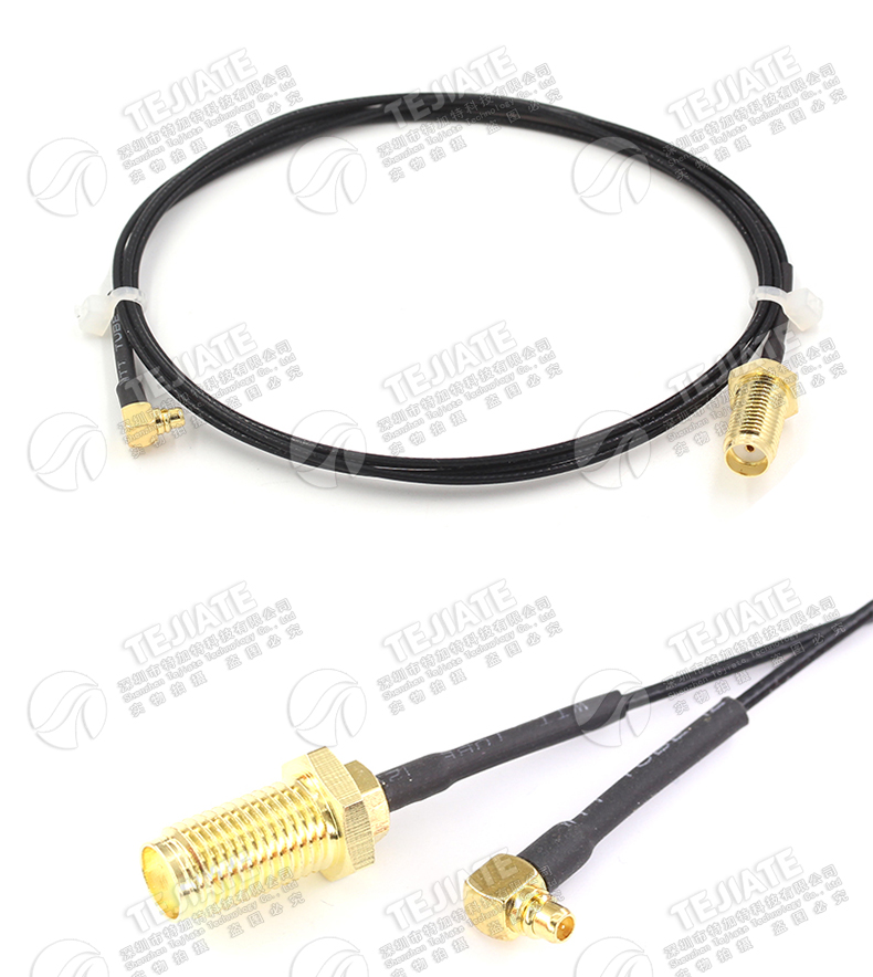 MMX-JW/SMA-J/K MMCX弯公头转SMA公/母 MMCX转接线 RF1.37同轴线