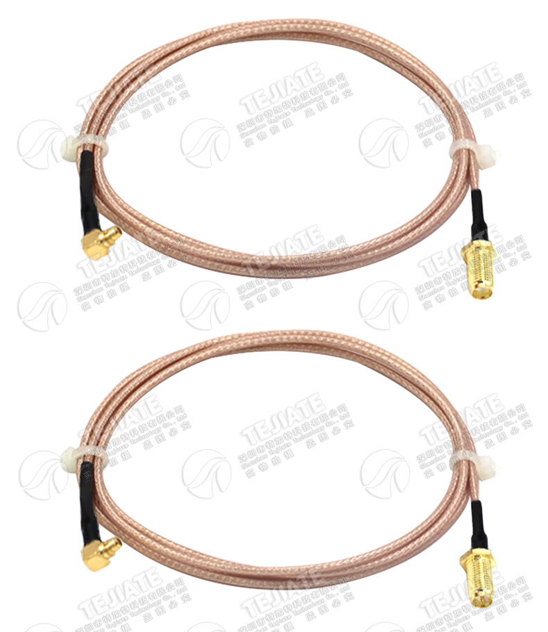 RG178镀银线 SMA-J/MMCX-JW MMCX弯公转SMA公/母射频线 SMA转MMCX