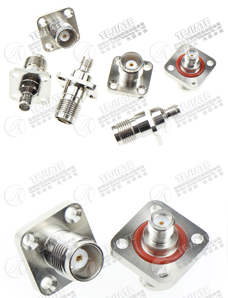 TNC/SMA-KKF SMA母转TNC母带防水 SMA/TNC-KKY法兰固式机箱连接器