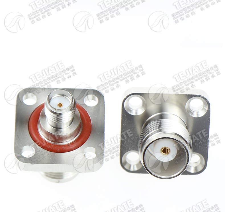 TNC/SMA-KKF SMA母转TNC母带防水 SMA/TNC-KKY法兰固式机箱连接器