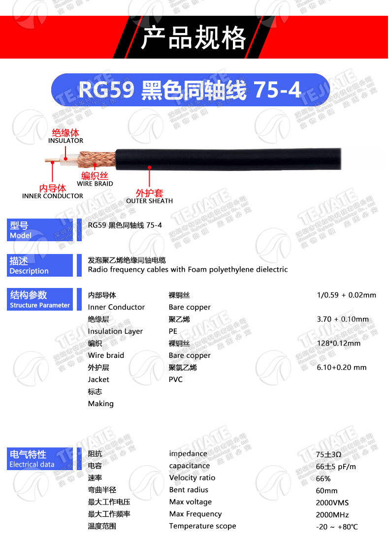 RG59射频连接线 SHV/BNC-KJ BNC公转SHV母5KV 5000V耐高压转接线
