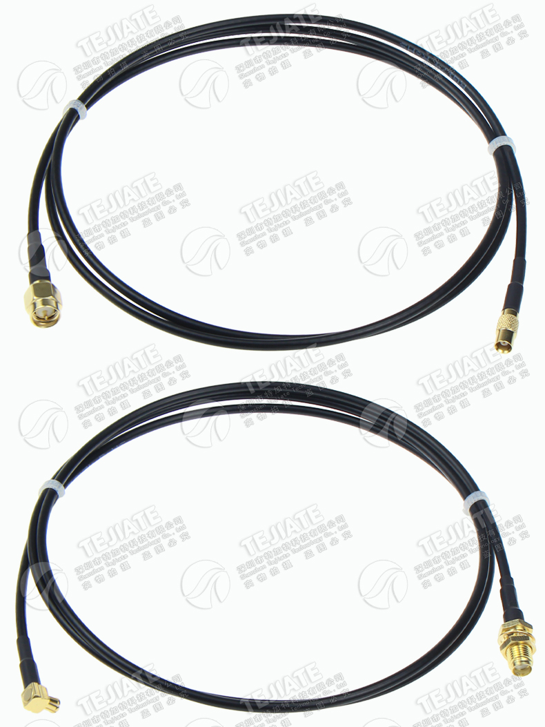 SMA转MCX射频线 SMA/MCX-JKW转接线 MCX转SMA延长线 RG174同轴线