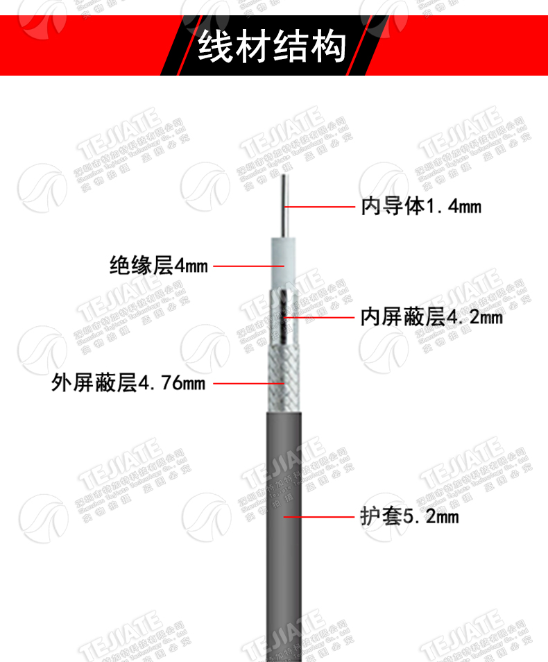 TJT3449高频低损稳幅稳相射频线 高屏蔽特氟龙镀银柔性电缆26.5G