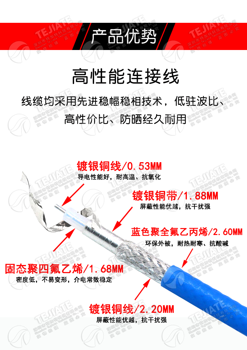 SS405同轴线 SMA/SMP-JK-JWK/KW SMA公转GPO母 RM086高频转接线