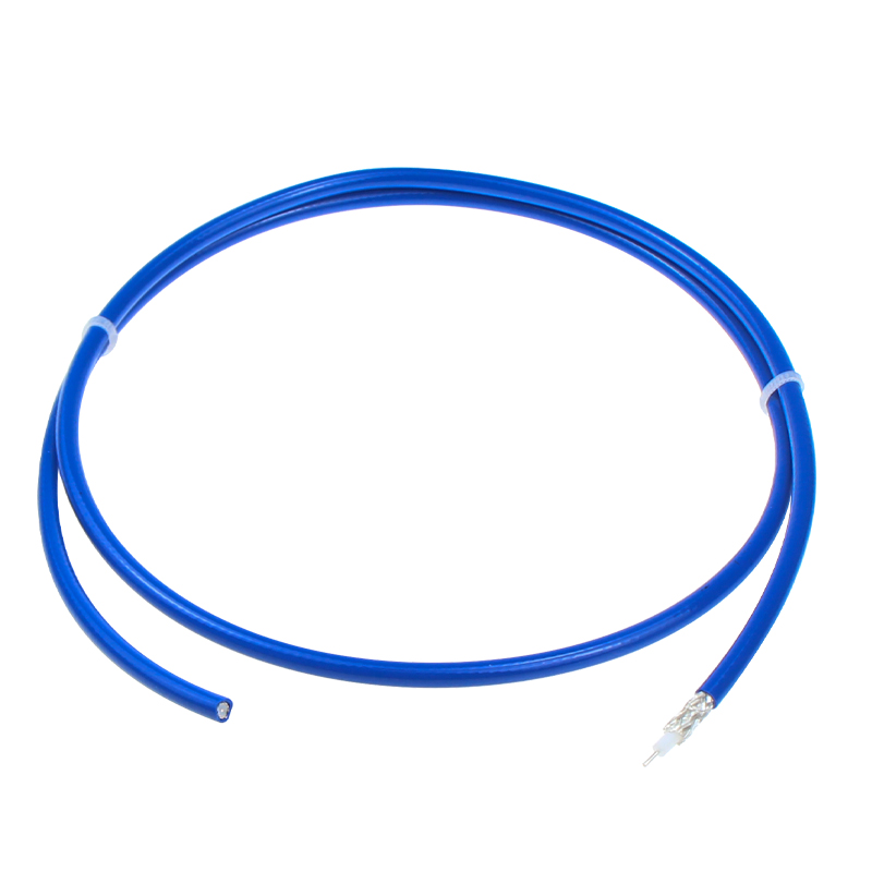 RG142双屏蔽镀银纯铜耐高温射频电缆 RG142-PUR蓝色同轴线SFF50-3 TEJIATE/特加特